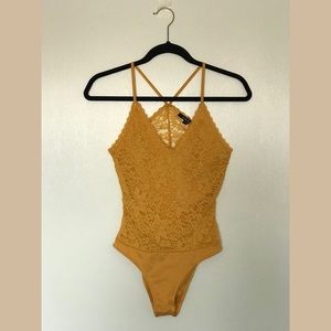 Mustard Lace Bodysuit